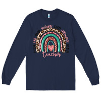 Navy teacher rainbow Long Sleeve Tee - MaliasSmallBusiness