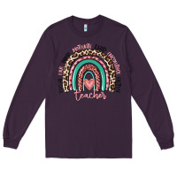 Plum teacher rainbow Long Sleeve Tee - MaliasSmallBusiness