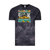 Cloud Black sunflower cowhide serape coaster Vintage Tee - BarkalooDesign