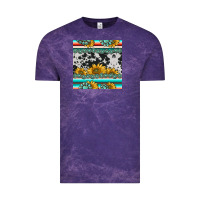 Cloud Purple sunflower cowhide serape coaster Vintage Tee - BarkalooDesign