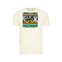 Vintage Arctic sunflower cowhide serape coaster Vintage Tee - BarkalooDesign