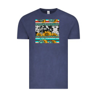Vintage Denim sunflower cowhide serape coaster Vintage Tee - BarkalooDesign
