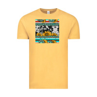 Vintage Mustard sunflower cowhide serape coaster Vintage Tee - BarkalooDesign