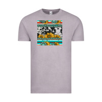 Vintage Zinc sunflower cowhide serape coaster Vintage Tee - BarkalooDesign