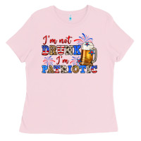 Bubblegum Pink i'm not drunk i'm patriotic zillion Ladies Tee - Zillion Design Studio