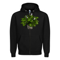 Black Peace Lily Zipper Hoodie - LillyAllenDesigns