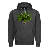Charcoal Heather Peace Lily Zipper Hoodie - LillyAllenDesigns