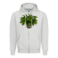 Dove Grey Peace Lily Zipper Hoodie - LillyAllenDesigns