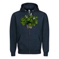Navy Peace Lily Zipper Hoodie - LillyAllenDesigns