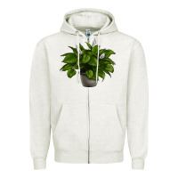 Oatmeal Heather Peace Lily Zipper Hoodie - LillyAllenDesigns