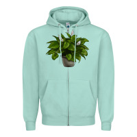 Seafoam Peace Lily Zipper Hoodie - LillyAllenDesigns