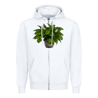 White Peace Lily Zipper Hoodie - LillyAllenDesigns