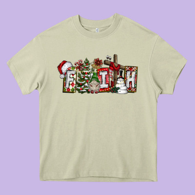 Faith Heavy Core Tee Designed By Cowhidedigitalart