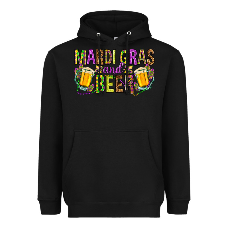 Mardi Gras And Beer Heavyweight Hoodie by NancyCooperArtShop | Teevron