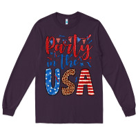 Plum party in the usa Long Sleeve Tee - JahusDesignShop