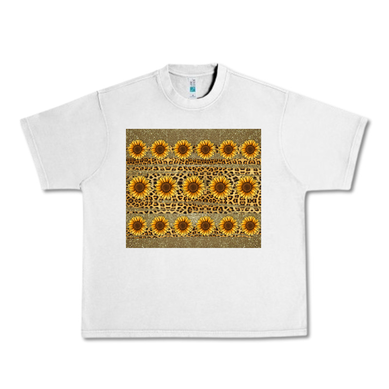 Leopard Glitter Sunflower Tumbler Urban Heavy Tee by Jasminsmagicworld | Teevron