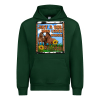 Forest Green western just a girl who loves horses Urban Hoodie - OliviaCreatesArt