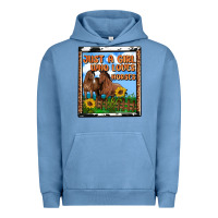 Pigment Pebble Blue western just a girl who loves horses Urban Hoodie - OliviaCreatesArt