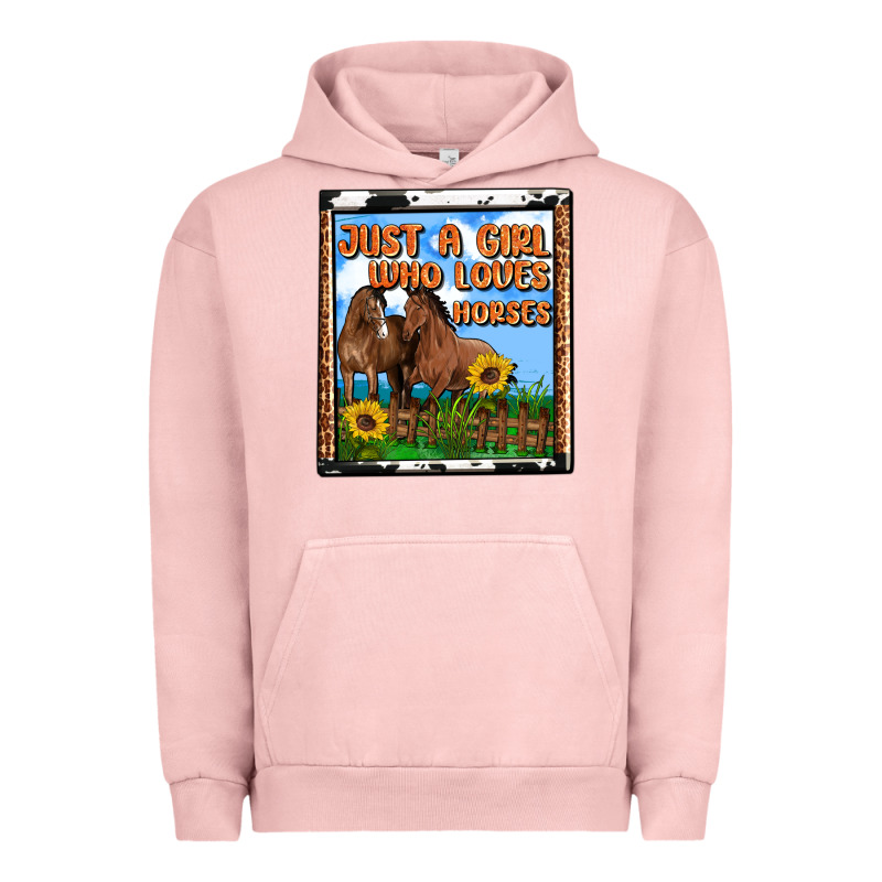 Western Just A Girl Who Loves Horses Urban Hoodie by OliviaCreatesArt | Teevron