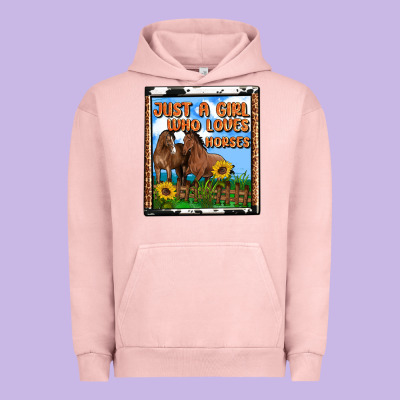 Western Just A Girl Who Loves Horses Urban Hoodie Designed By Oliviacreatesart
