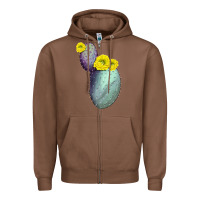 Chestnut Opunthia Santa Rita Cactus Zipper Hoodie - LillyAllenDesigns