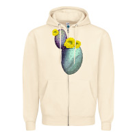 Sandshell Opunthia Santa Rita Cactus Zipper Hoodie - LillyAllenDesigns