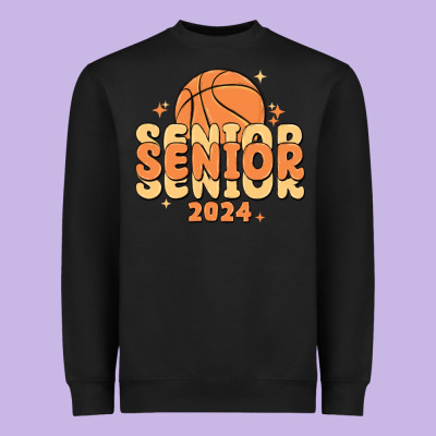 Basketball Senior 2024 Heavyweight Sweatshirt Designed By Maliassmallbusiness