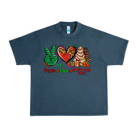 Midnight Navy peace love Christmas cakes Urban Heavy Tee - AdoDesignShop