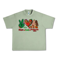 Oil Green peace love Christmas cakes Urban Heavy Tee - AdoDesignShop