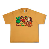 Peanut Butter peace love Christmas cakes Urban Heavy Tee - AdoDesignShop
