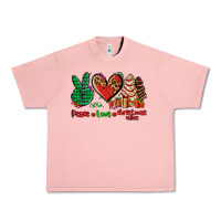 Salmon peace love Christmas cakes Urban Heavy Tee - AdoDesignShop