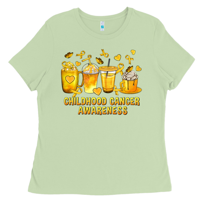 Childhood Cancer Awareness Coffee Cups Ladies Tee by texasbilliewilder | Teevron