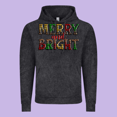 Merry And Bright Vintage Hoodie Designed By Adodesignshop