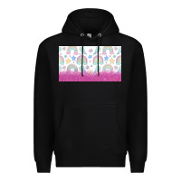 Black doodle doodle rainbow Premium Hoodie - TumblerDesignByShophia