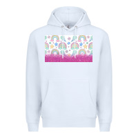 White doodle doodle rainbow Premium Hoodie - TumblerDesignByShophia