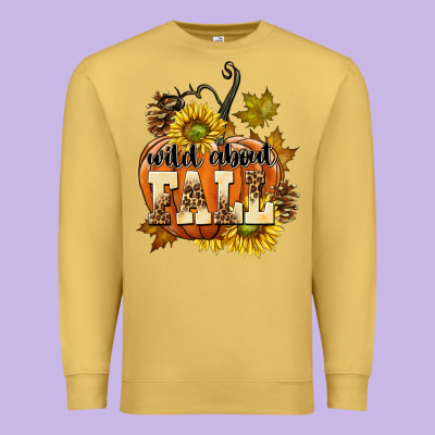 Wild About Fall Premium Sweatshirt Designed By Texasbilliewilder