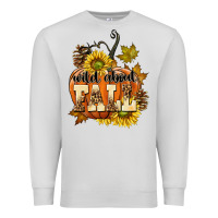 Dove Grey Wild About Fall Premium Sweatshirt - texasbilliewilder