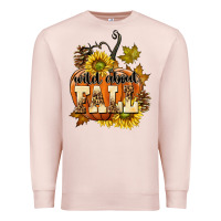 Pale Pink Wild About Fall Premium Sweatshirt - texasbilliewilder