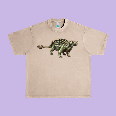 Ankylosaurus T-rex Urban Heavy Tee Designed By Lillyallendesigns