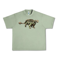 Oil Green Ankylosaurus T-Rex Urban Heavy Tee - LillyAllenDesigns