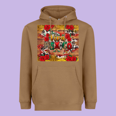 Viva Mexico Heavyweight Hoodie Designed By Texasbilliewilder