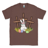 Chestnut floral watercolor easter bunny cross Classic Tee - MaliasSmallBusiness