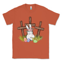 Copper floral watercolor easter bunny cross Classic Tee - MaliasSmallBusiness