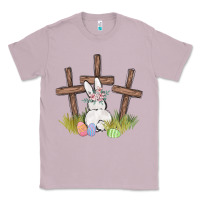 Lilac floral watercolor easter bunny cross Classic Tee - MaliasSmallBusiness