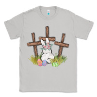 Moon Dust floral watercolor easter bunny cross Classic Tee - MaliasSmallBusiness