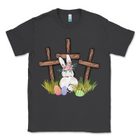 Smoke floral watercolor easter bunny cross Classic Tee - MaliasSmallBusiness