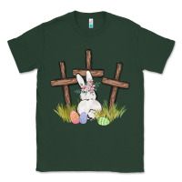 Sports Green floral watercolor easter bunny cross Classic Tee - MaliasSmallBusiness