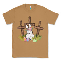 Toasted Coconut floral watercolor easter bunny cross Classic Tee - MaliasSmallBusiness
