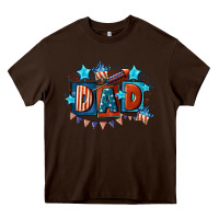 Chocolate Brown American Dad  4th of july Heavy Core Tee - CowGirlArtShop
