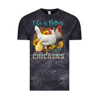 Cloud Black Western Life Is Better With Chickens Vintage Tee - LillyAllenDesigns